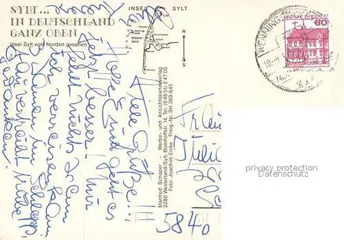 AK / Ansichtskarte Sylt Nordseeinsel Fliegeraufnahme Sylt