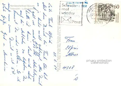 AK / Ansichtskarte Buesum_Nordseebad Strand Hafen Fliegeraufnahme Buesum_Nordseebad