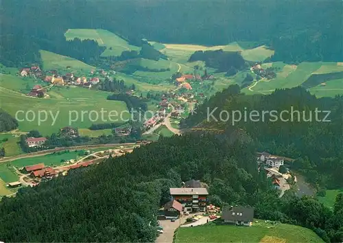 AK / Ansichtskarte Huzenbach Hotel Gasthof Zum Schloss Murgtal Fliegeraufnahme Huzenbach