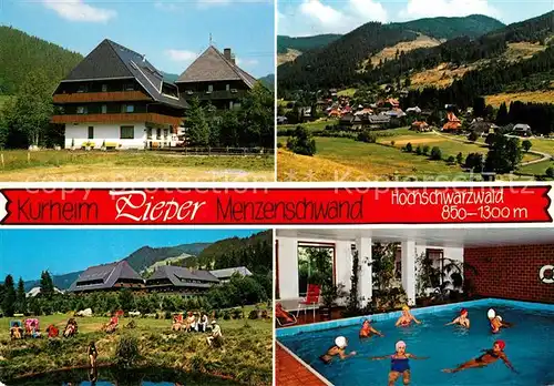 AK / Ansichtskarte Menzenschwand Kurheim Pieper Hallenbad Landschaftspanorama Schwarzwald Menzenschwand