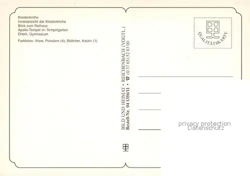 AK / Ansichtskarte Neuruppin Klosterkirche Innenansicht Rathaus Apollo Tempel Tempelgarten  Neuruppin