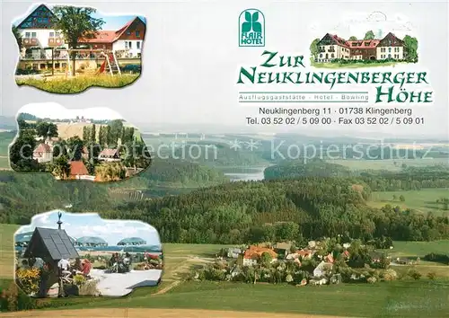 AK / Ansichtskarte Klingenberg_Sachsen Hotel Restaurant Neuklingenberger Hoehe Panorama Klingenberg Sachsen