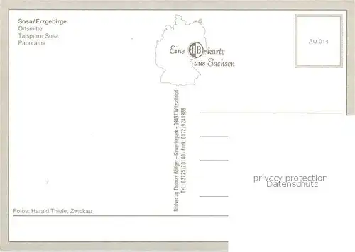 AK / Ansichtskarte Sosa_Erzgebirge Talsperre Panorama Ortsmitte Sosa Erzgebirge