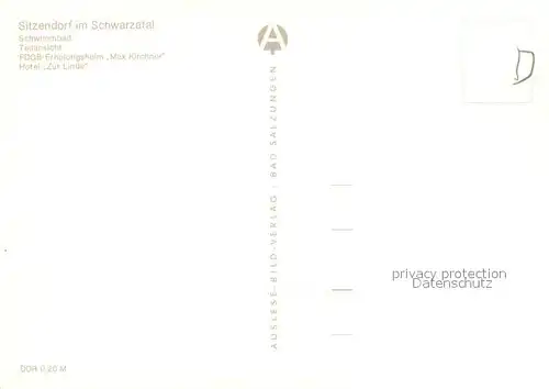 AK / Ansichtskarte Sitzendorf_Thueringen Schwimmbad FDGB Erholungsheim Max Kirchner Hotel Zur Linde Sitzendorf Thueringen