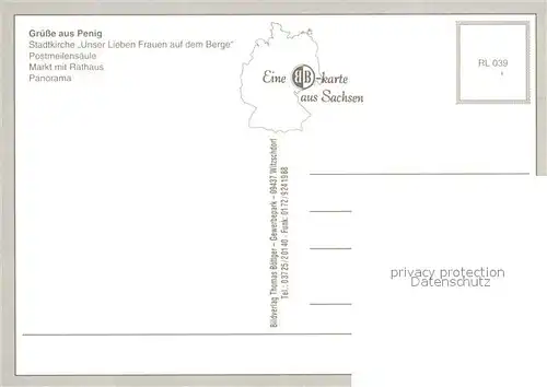 AK / Ansichtskarte Penig Stadtkirche Unser Lieben Frau auf dem Berge Markt Rathaus  Penig