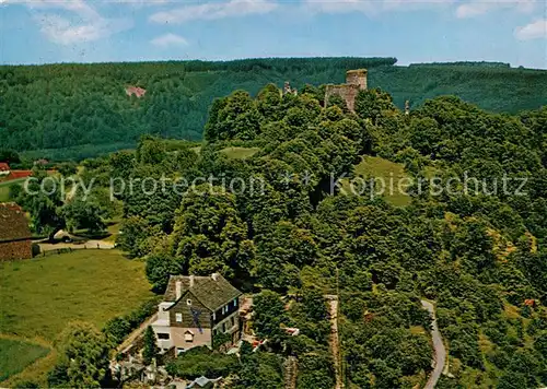 AK / Ansichtskarte Helmarshausen Fliegeraufnahme Hotel Krukenburg Helmarshausen