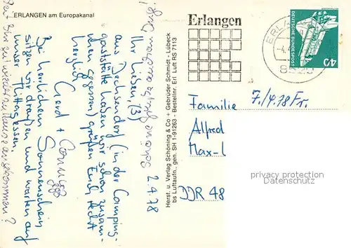 AK / Ansichtskarte Erlangen Fliegeraufnahme Erlangen