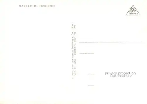 AK / Ansichtskarte Bayreuth Fliegeraufnahme Festspielhaus Bayreuth