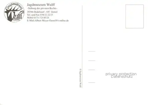 AK / Ansichtskarte Oerrel_Wittingen_Niedersachsen Jagdmuseum Wulff Oerrel_Wittingen