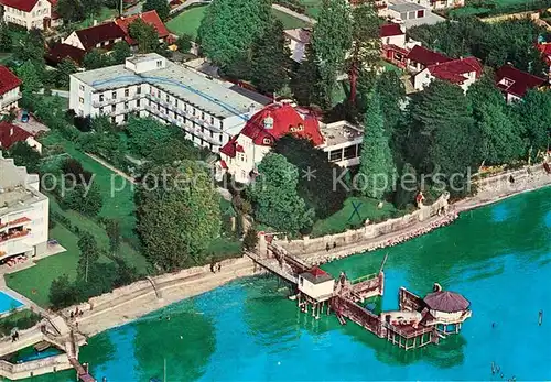 AK / Ansichtskarte Wasserburg_Bodensee Fliegeraufnahme Sanatorium Wasserburg Bodensee