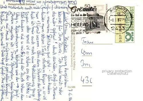 AK / Ansichtskarte Dahme_Ostseebad Fliegeraufnahme Dahme_Ostseebad