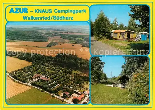 AK / Ansichtskarte Walkenried Fliegeraufnahme Azur Knaus Campingplatz Walkenried
