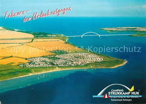 AK / Ansichtskarte Strukkamp_Fehmarn Fliegeraufnahme Camping Huk Strukkamp Fehmarn
