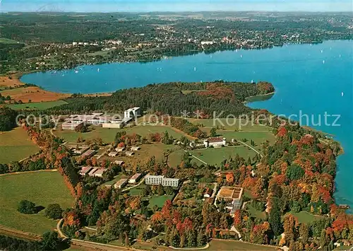 AK / Ansichtskarte Bernried_Starnberger_See Fliegeraufnahme Klinik Hoehenried Bernried_Starnberger_See