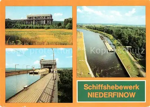 AK / Ansichtskarte Niederfinow Schiffshebewerk Niederfinow