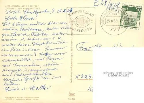 AK / Ansichtskarte ueberlingen_Bodensee Fliegeraufnahme ueberlingen Bodensee