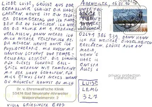 AK / Ansichtskarte Ahrweiler_Ahr Dr v Ehrenwall sche Klinik Stadtmauer Turm Ahrweiler_Ahr