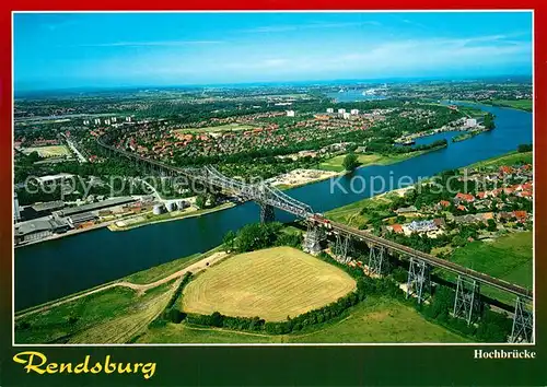 AK / Ansichtskarte Rendsburg Hochbruecke Nord Ostsee Kanal Fliegeraufnahme Rendsburg