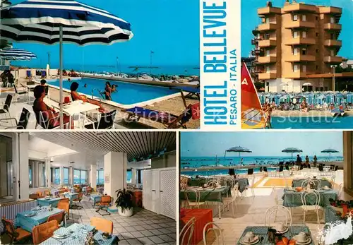 AK / Ansichtskarte Pesaro Hotel Bellevue Swimming Pool Restaurant Terrasse Pesaro