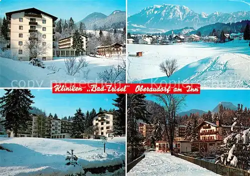 AK / Ansichtskarte Oberaudorf Kliniken Bad Trissl Winterlandschaft Alpenpanorama Oberaudorf