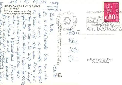 AK / Ansichtskarte Antibes_Alpes_Maritimes Vue aerienne du Cap et Plage de la Garoupe Antibes_Alpes_Maritimes