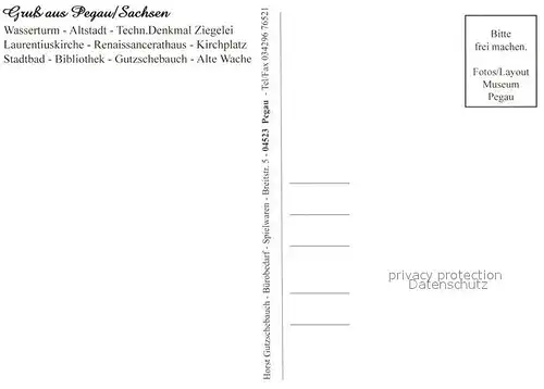 AK / Ansichtskarte Pegau Wasserturm Altstadt Technisches Denkmal Ziegelei Rathaus Kirche Pegau
