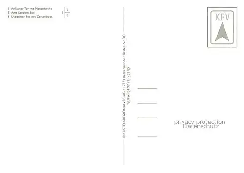 AK / Ansichtskarte Usedom Anklamer Tor Marienkirche Amt Zeesenboot Usedomer See Usedom