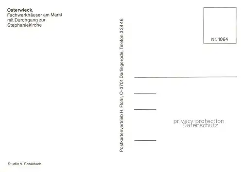 AK / Ansichtskarte Osterwieck Fachwerkhaeuser Markt Stephaniekirche Osterwieck