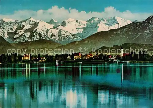 AK / Ansichtskarte Seeshaupt Karwendelgebirge Panorama Seeshaupt