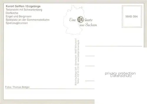 AK / Ansichtskarte Seiffen_Erzgebirge Panorama Dorfkirche Schwartenberg Engel Bergmann Spielzeugbrunnen Seiffen Erzgebirge