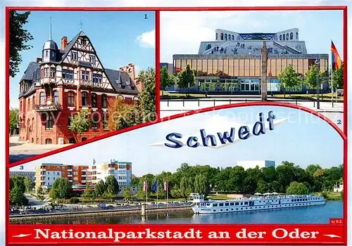 AK / Ansichtskarte Schwedt_Oder Stadtmuehle Uferpromenade Uckermaerkische Buehnen Schwedt Oder