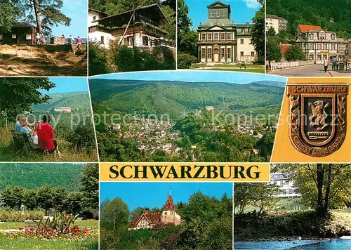 AK / Ansichtskarte Schwarzburg_Thueringer_Wald Schloss Panoramen Park Stadtansichten Schwarzburg_Thueringer