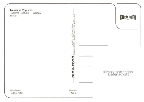 AK / Ansichtskarte Treuen Schloss Rathaus Postamt Panorama Treuen