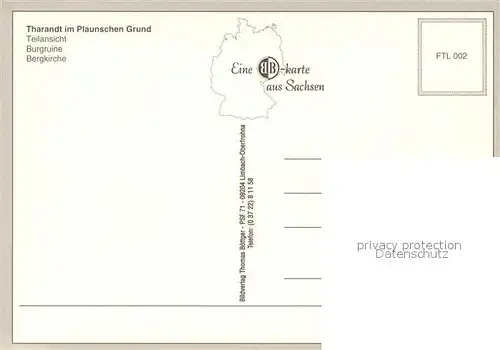 AK / Ansichtskarte Tharandt Burgruine Bergkirche Ortsansicht Tharandt