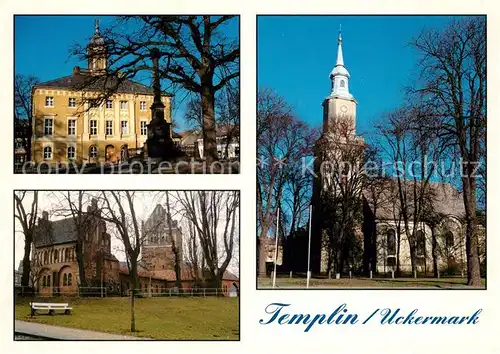 AK / Ansichtskarte Templin Rathaus Prenzlauer Tor Maria Magdalenen Kirche  Templin