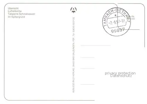 AK / Ansichtskarte Tambach Dietharz Panorama Lutherkirche Talsperre Schmalwaser Spittergrund Tambach Dietharz