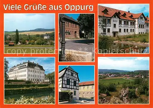 AK / Ansichtskarte Oppurg Kirchstrasse Landhotel Oppurg Schloss Kaethen Gut Ortsteil Rehmen Oppurg