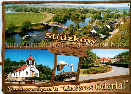 AK / Ansichtskarte Schoeneberg_Angermuende Stuetzkow Aussichtspunkt Richterberg Kirche  Schoeneberg Angermuende