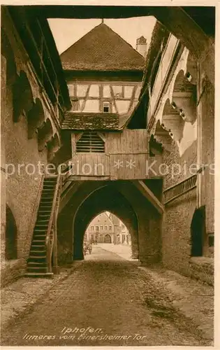 AK / Ansichtskarte Iphofen Inneres des Einersheimer Tores Iphofen