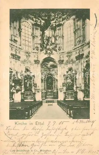 AK / Ansichtskarte Ettal Kirche Inneres Ettal