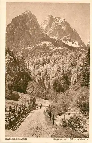 AK / Ansichtskarte Hammerbach_Chiemgau Eingang zur Hoellentalklamm Hammerbach Chiemgau
