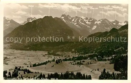 AK / Ansichtskarte Tiefenbach_Oberstdorf Panorama Tiefenbach_Oberstdorf