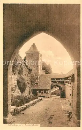 AK / Ansichtskarte Rothenburg_Tauber Koboldzellertor Rothenburg Tauber