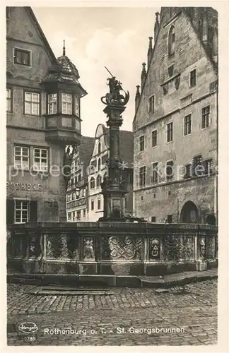 AK / Ansichtskarte Rothenburg_Tauber St Georgsbrunnen Rothenburg Tauber