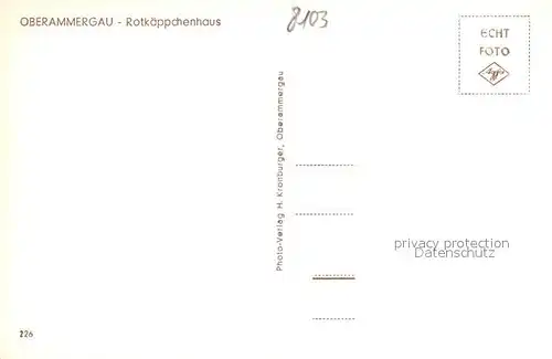 AK / Ansichtskarte Oberammergau Rotkaeppchenhaus Oberammergau