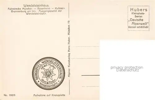 AK / Ansichtskarte Wendelsteinhaus mit Wendelsteingipfel Wendelsteinhaus