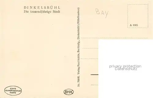 AK / Ansichtskarte Dinkelsbuehl Rothenburgertor mit Spital und Greifenschilde Dinkelsbuehl