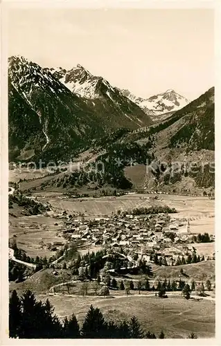 AK / Ansichtskarte Bad_Oberdorf mit Rotspitze und Entschenkopf Bad_Oberdorf