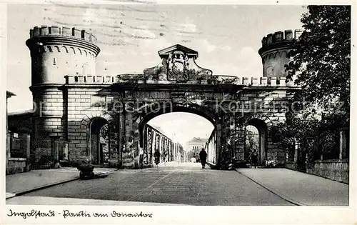 AK / Ansichtskarte Ingolstadt_Donau Partie am Donautor Ingolstadt_Donau