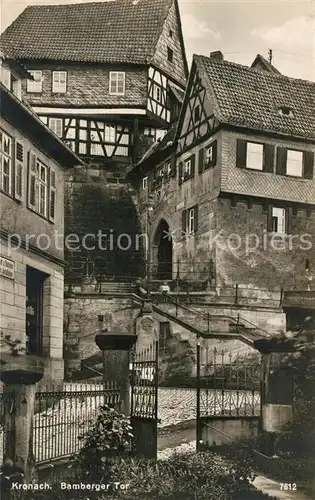 AK / Ansichtskarte Kronach_Oberfranken Bamberger Tor Kronach Oberfranken
